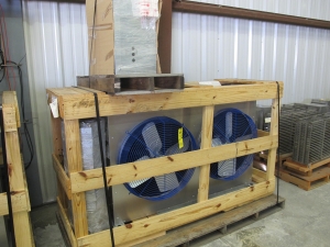 COOLER, DIRECT DRIVE DRY KIND, MODEL HCDC-12. EDPAC, COMPLETE PACKAGE. INCLUDES: WATER PUMP, CONTROL PANEL, FAN CYCLE CONTROLS, AND EXPANSION TANK. (W-44) LOADING & HANDLING FEE $25-